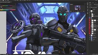 Full N.O.V.A. Legacy Concept Art Timelapse Guide