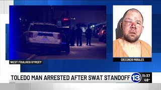 Toledo man arrested after domestic violence call leads to barricade and SWAT standoff, police say
