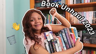 UNHAUL BOOKS WITH ME✨ book unhaul 2023 + mini bookshelf tour