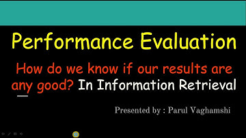 24.  Introduction to Performance Evaluation in Information Retrieval System