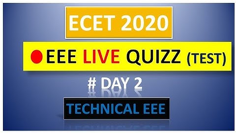 #ECET_LIVE_QIZZ  | EEE TECHNICAL| TS | AP | Day 2 |EDU Talks