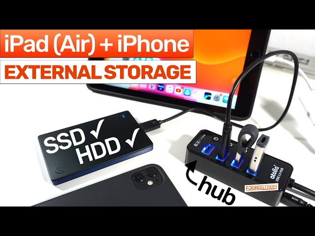 Typisk last Geografi Hub for external storage on lightning iPads — Atolla Powered USB hub REVIEW  - YouTube