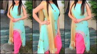 DIY HIGH LOW DRESS/KURTI USING OLD SAREE/ FABRIC हाई लो कुर्ती बनाइए बहुत ही आसान तरीके स