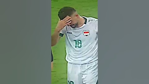 هكذا أيمن حسين يغادر الملعب #اسود_الرافدين #كأس_العالم