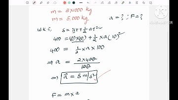 A bus starts from rest and moves down a hill with constant acceleration. The  bus travels