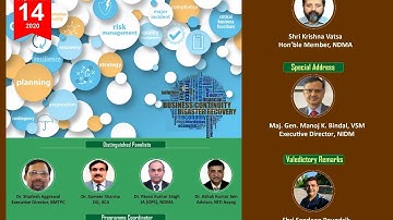 Webinar on"DISASTER RISK MANAGEMENT THROUGH SECTORAL DEVELOPMENT AND BUSINESSES". | NIDM | MHA | IND