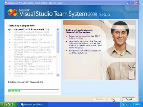 Cài đặt Visual Studio 2008 và SQL Server 2005 Express