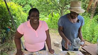How To Cook Sweet Potato Dumpling With Green Banana And Steam Vegetable Cabbage & Callaloo