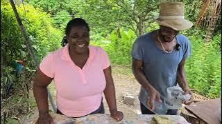 How To Cook Sweet Potato Dumpling With Green Banana And Steam Vegetable Cabbage & Callaloo