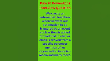 powerapps interview questions | what is automated cloud flow | Day 20 #shorts #short #powerapps