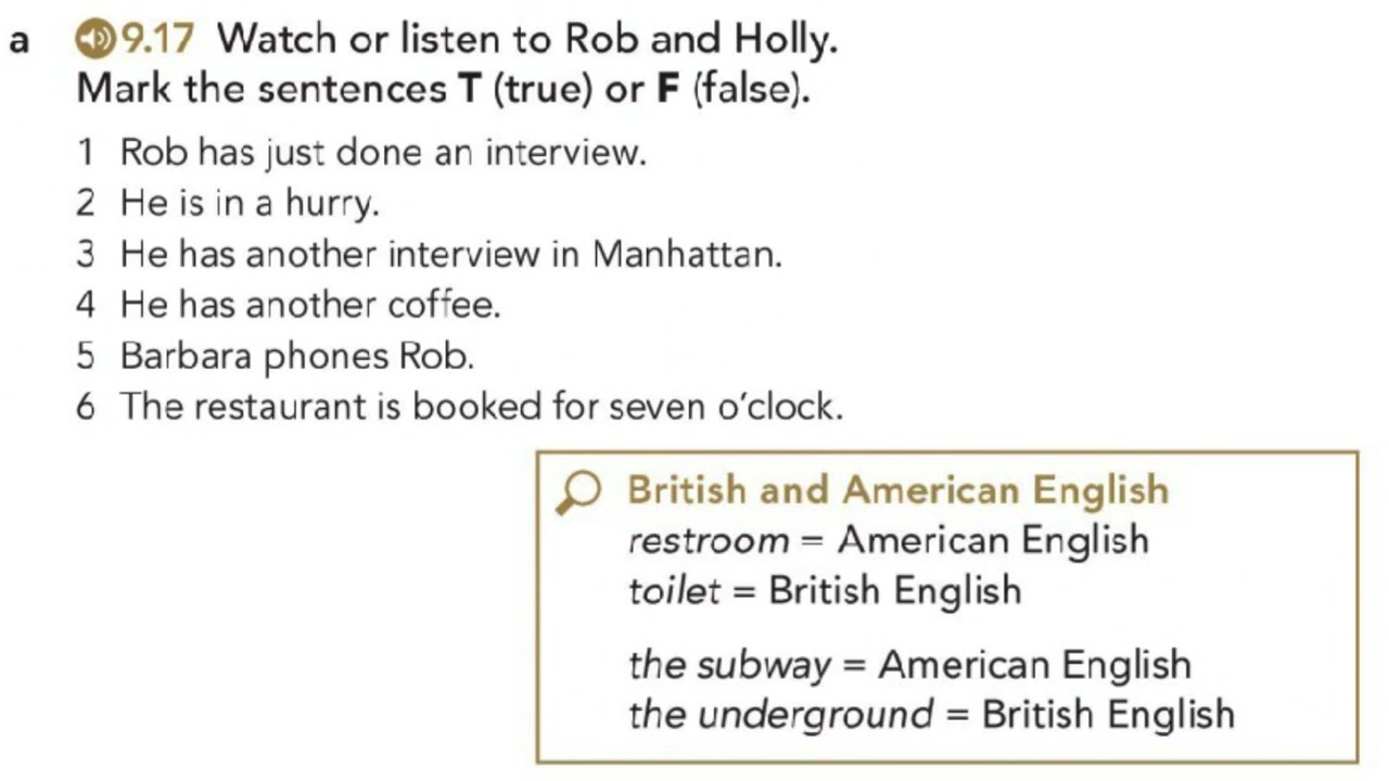 Файл английского языка для предварительного среднего уровня, 4-е издание SB_9.17