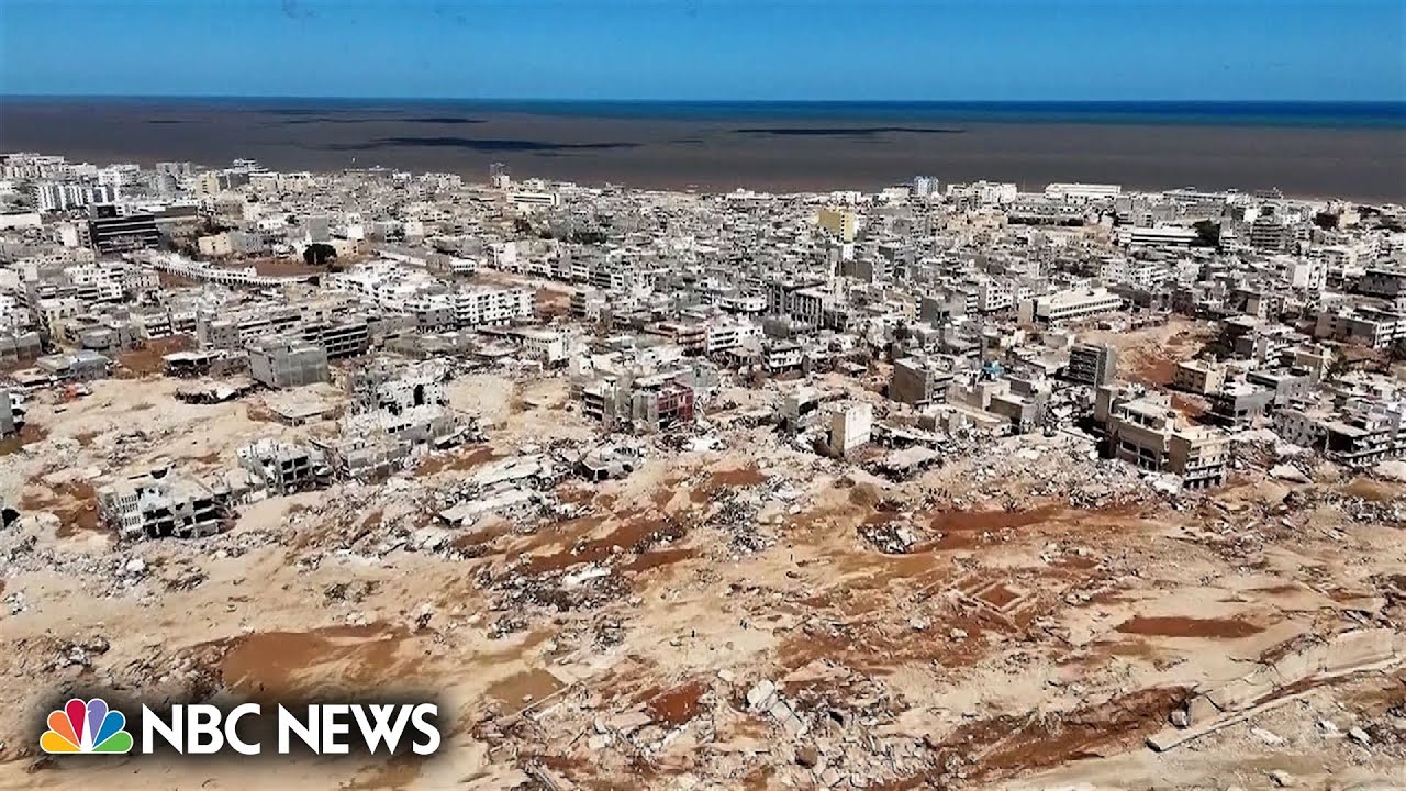 Drone video captures scale of catastrophic Libya flooding