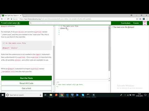 freecodecamp-Sass Split Your Styles into Smaller Chunks with Partials-solution