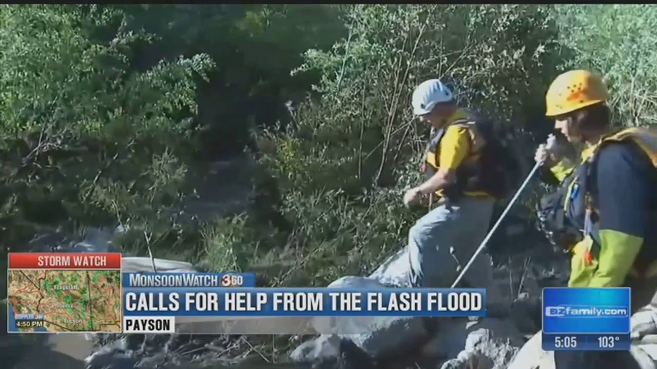 Weather hampering recovery effort after flash flood north of Payson