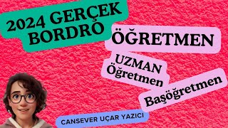 2024 Ocak Güncel Bordro İnceleme Uzman Öğretmen - Başöğretmen - Öğretmen - Alan Öğretmeni