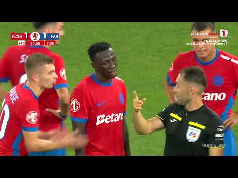 Scandal monstru în FCSB - Farul! Arbitrul acordă penalty pentru constănțeni, VAR îl anulează