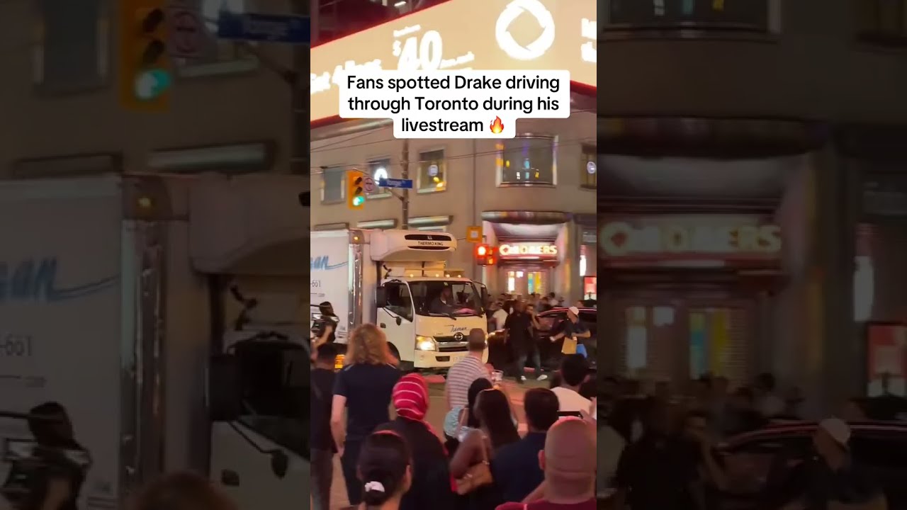 Toronto Spotted Drake As He Drove Around The City During His Live Stream Via Numbasixo X 