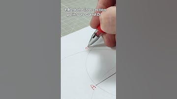 How to trisect a line? Using an Unmarked Ruler and Compass, Method 3 #shorts