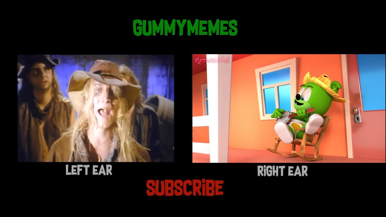 Cotton Eye Joe MASHUP Rednex LEFT Ear + Gummibär RIGHT Ear The