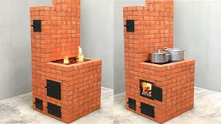 How to make a wood stove from bricks is amazing