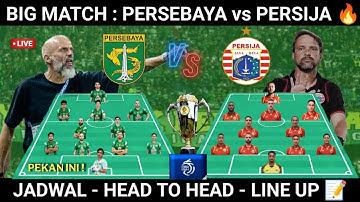 Jadwal Persebaya vs Persija Live BRI Super League 2025 Pekan 7 🔥