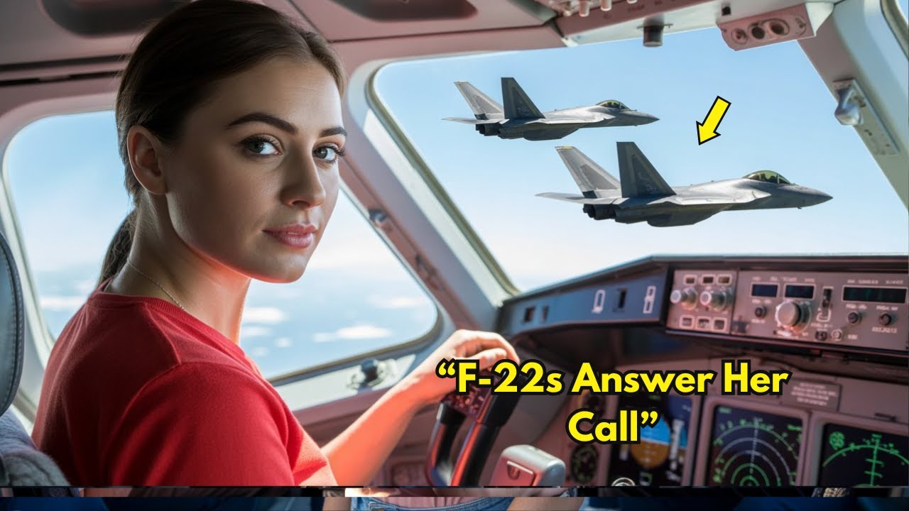“She Saved Everyone on Board — Then F-22s Broke Radio Silence at Her Call Sign”