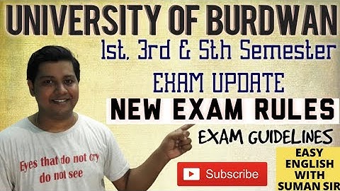 Exam Guidelines of 1st, 3rd & 5th Semester Students || Burdwan University || Full Details