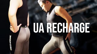 UNDER ARMOUR RECHARGE シルバーに輝くスパッツ