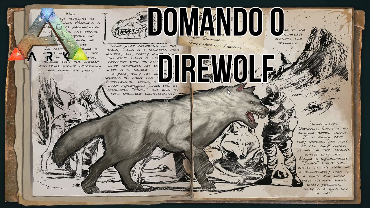 ARK Survival Evolved - Domando o Direwolf (Lobo)