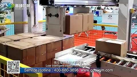 simple XYZ palletizer at end of a packaging line- GOSUNM