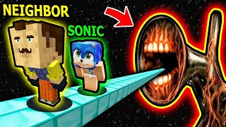 CHOOSE WRONG SIREN HEAD PLANET BABY SONIC FAMILY PIGGY ROBLOX FGTEEV SECRET Hello Neighbor minecraft screenshot 3