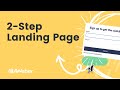 How to create a 2-step landing page