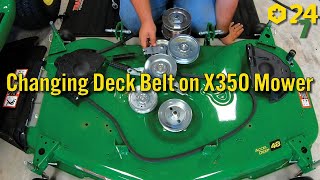 How to Replace Deck Belt on John Deere X350 with 48inch Deck