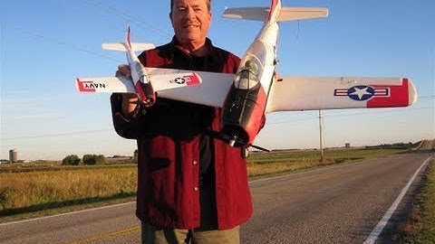 Parkzone Micro T-28 Trojan test with 500 mAh Lipo & Night Flying.