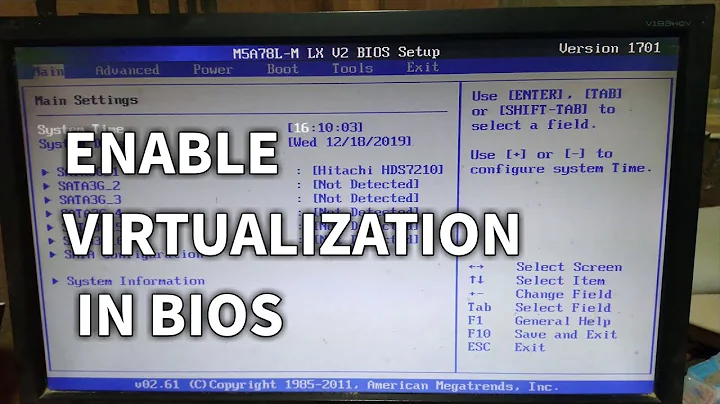 How to enable (AMD-Virtualization) in Asus M5A78L-M LX  V2 Motherboard