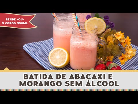 Batida de Abacaxi com Morango (sem álcool!) - Receitas de Minuto EXPRESS #162