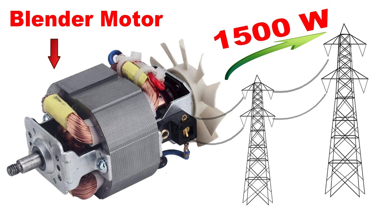 How to turn 220V Electric Generator from a Blender Machine Motor Step