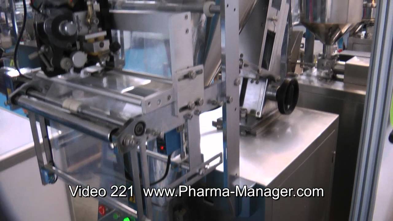 Automatic packing machine of powder in bags GMP. Video 221 www.Pharma ...
