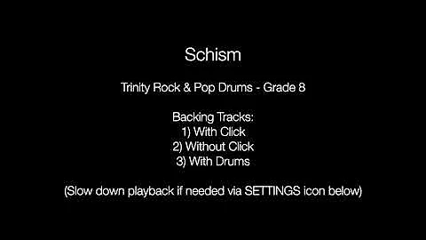 Schism by Tool - Backing Track for Drums (Trinity Rock & Pop - Grade 8)