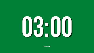 3-minute SILENT TIMER with ALARM | 1080p | Countdown | kitty alarm studio