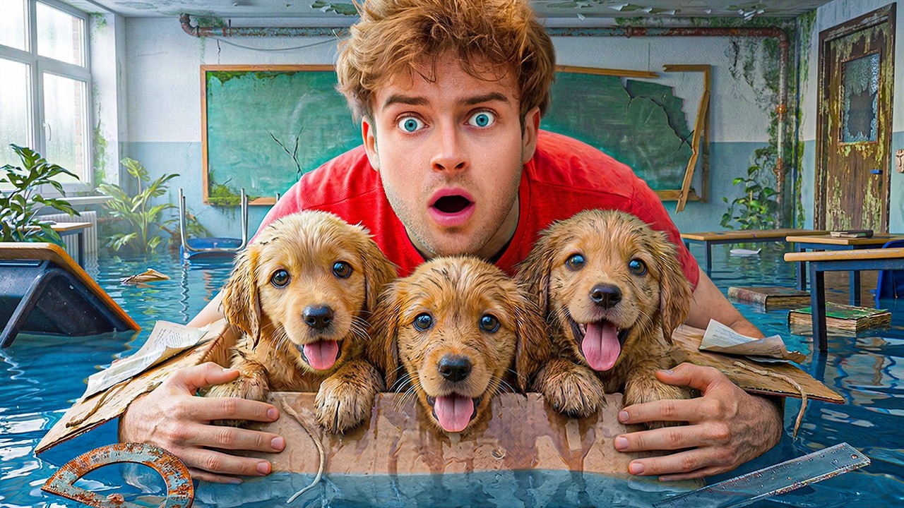 I Found 10 Lost Puppies At School!