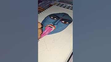 kali Maa Drawing in progress 🙏 #maakali #kali #mahakali #art #drawing #shorts