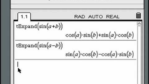TI-Nspire Mini-Tutorial: Trig Identities
