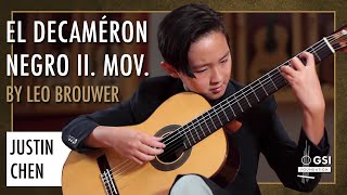 11-year-old, Justin Chen, plays Leo Brouwer's "El Decaméron Negro II. Mov." on a 2023 Manuel Adalid