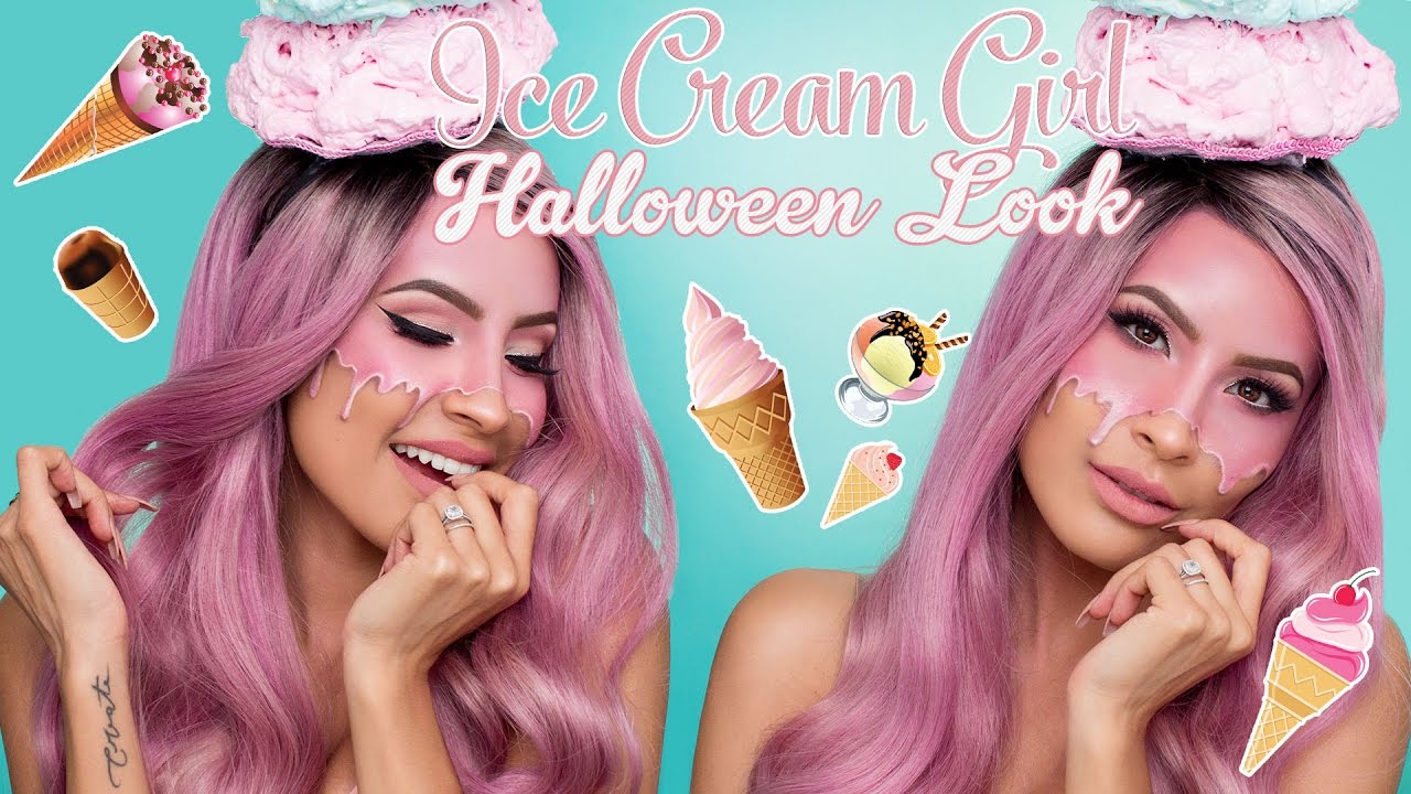 ICE CREAM GIRL HALLOWEEN LOOK DESI PERKINS YouTube