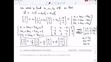 Linear Algebra 2 - 1.3.1 - Linear Combinations and Spans in Rn (Video 2)