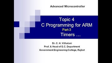 Embedded C Programming for ARM (Timer Programming)