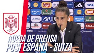 Reacción de MONTSE TOMÉ tras la VICTORIA de España ante SUIZA (2-0) y el pase a SEMIFINAL | EUROCOPA
