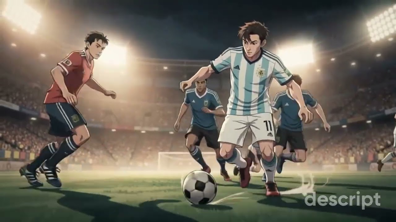 Messi Dribbling Blue White Battle 2