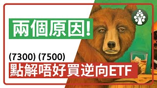 【皓丰投資】(7500) (7300) | 兩個唔好買逆向ETF嘅原因 | 朱晉民